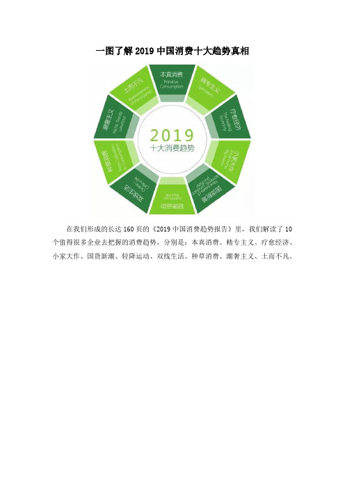 一图了解2019中国消费十大趋势真相