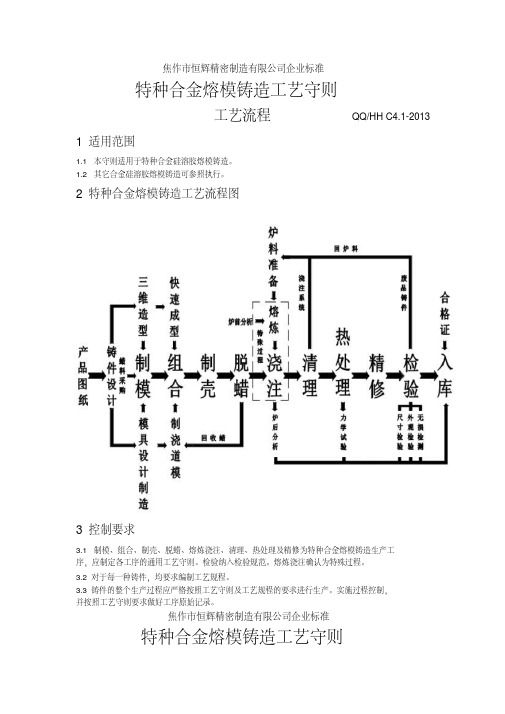 硅溶胶精密铸造的工艺