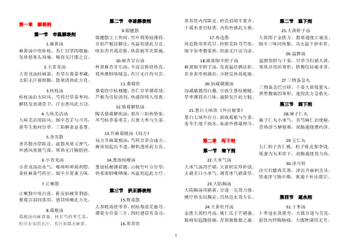 2019年第十版方剂学方歌(全)[修正版]