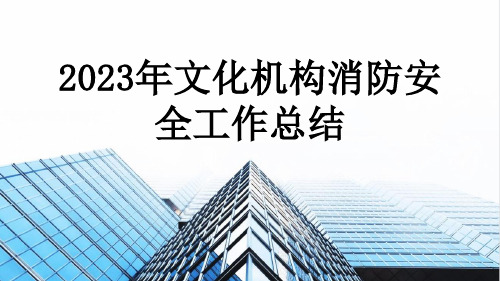 2023年文化机构消防安全工作总结