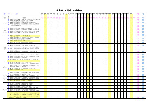 注塑 6S检查表