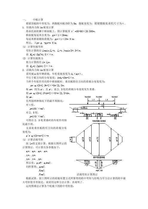 桥面板计算