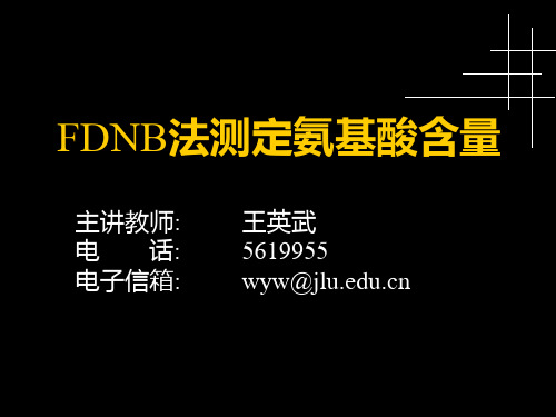 FDNB法测定氨基酸含量.