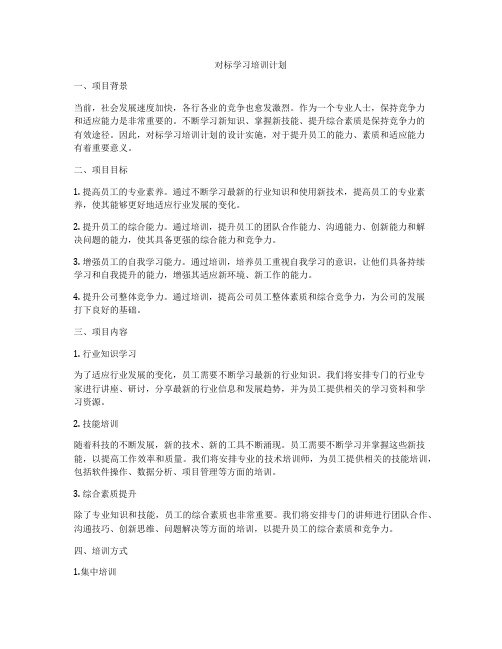 对标学习培训计划