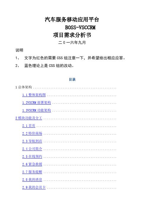 微信开发需求分析