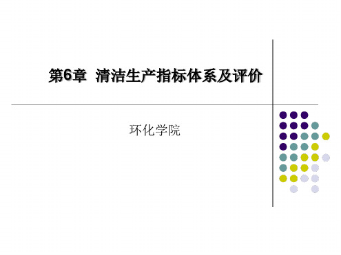 6清洁生产指标体系及评价