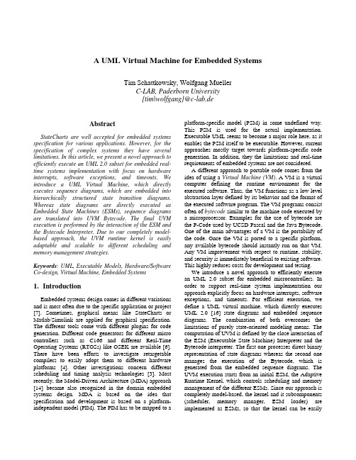 A UML Virtual Machine for Embedded Systems