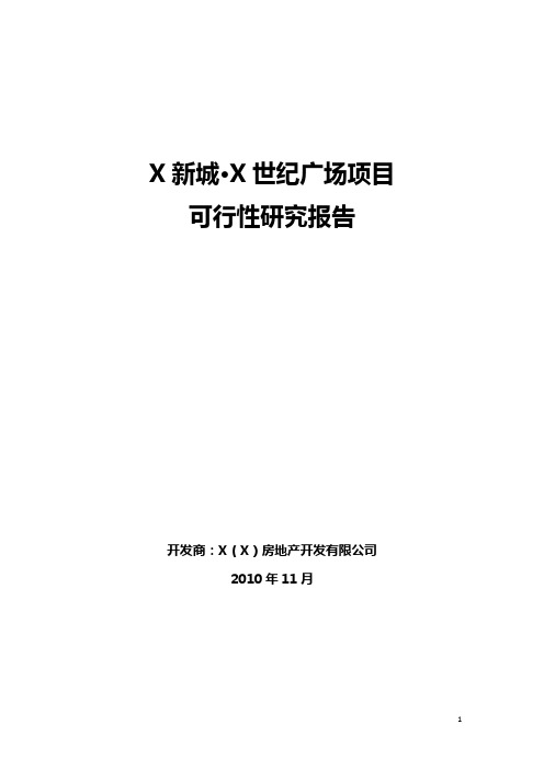 世纪广场项目可行性研究报告