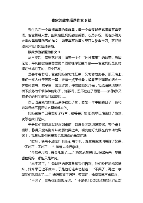 我家的故事精选作文5篇