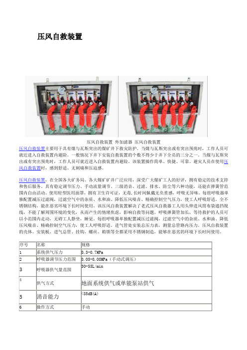 压风自救装置