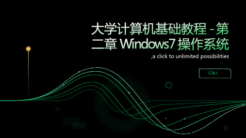 大学计算机基础教程 第二章 Windows7 操作系统