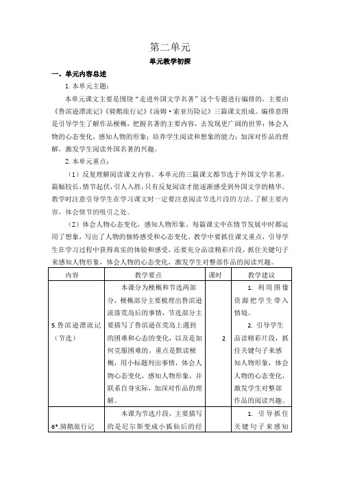 2020新部编版语文六年级下册第二单元教学初探.docx