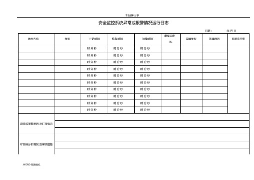 2018煤矿调度相关记录文本台帐