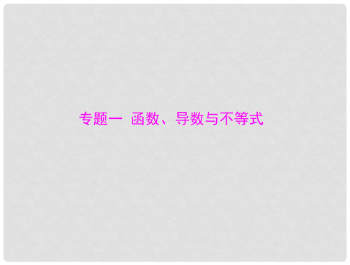 高考数学大一轮专题复习 专题一 函数、导数与不等式配套课件 文