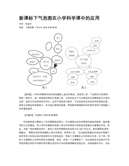 新课标下气泡图在小学科学课中的应用