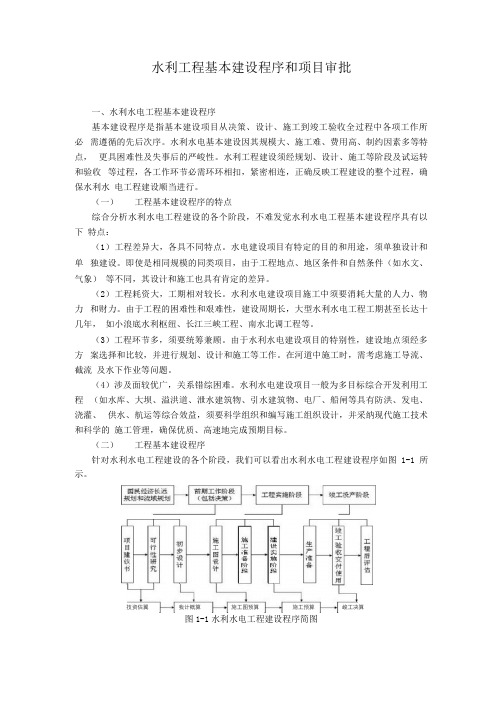 水利工程基本建设程序与项目审批