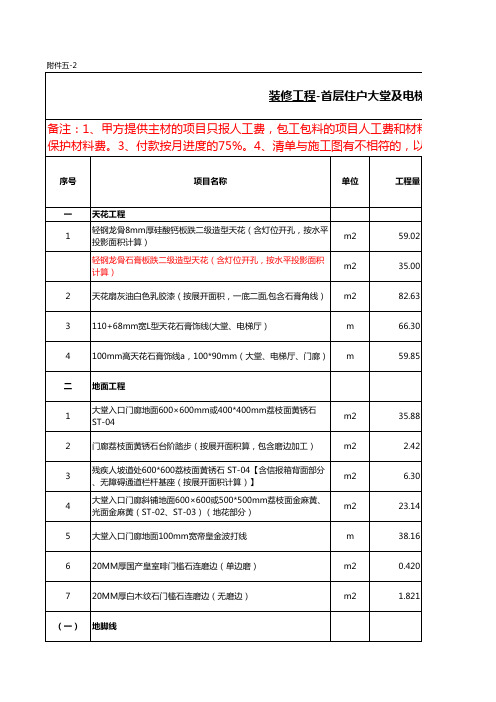 装修报价清单1