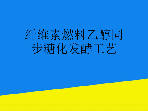 纤维素燃料乙醇同步糖化发酵工艺【实用资料】