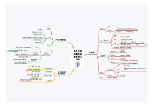 高中历史思维导图：当今世界政治格局的多极化趋势