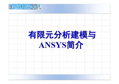 11有限元分析建模及ANASYS简介.ppt [兼容模式]