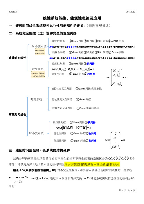 线性系统能控性能控性与能观性