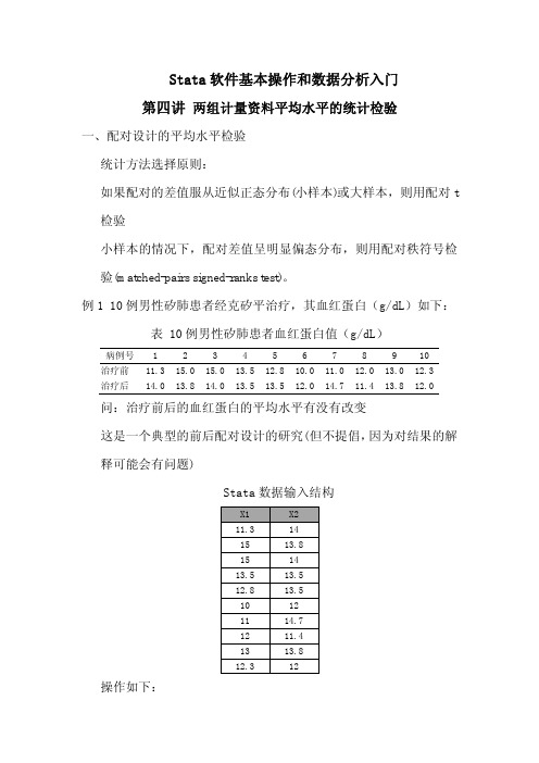 Stata软件基本操作和数据分析入门