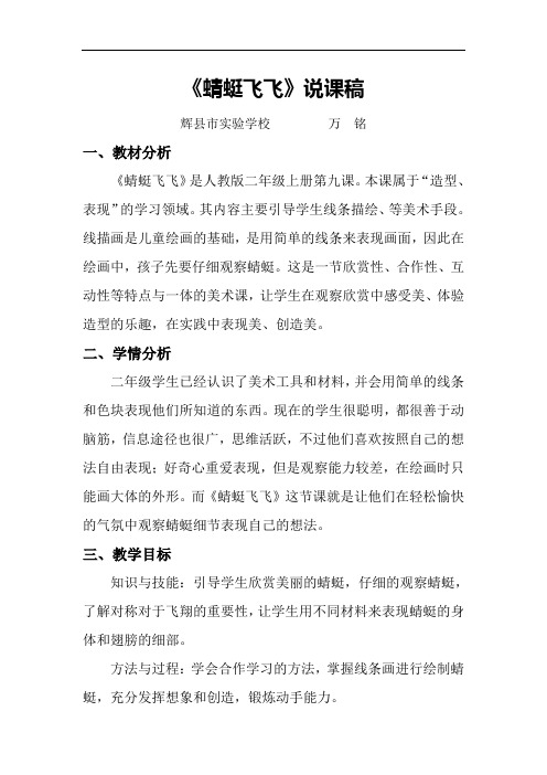 蜻蜓飞飞说课稿