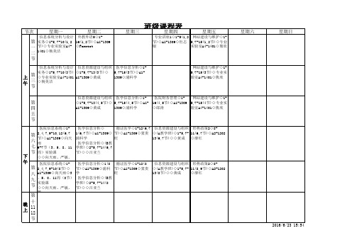 重医大学信息管理专业课表