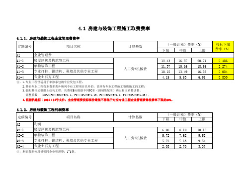 浙江省建设工程施工取费定额(2018版)(2020年8月更新版本)