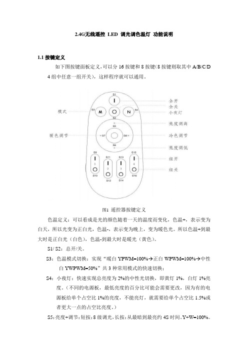 2.4G遥控灯功能说明(标准)