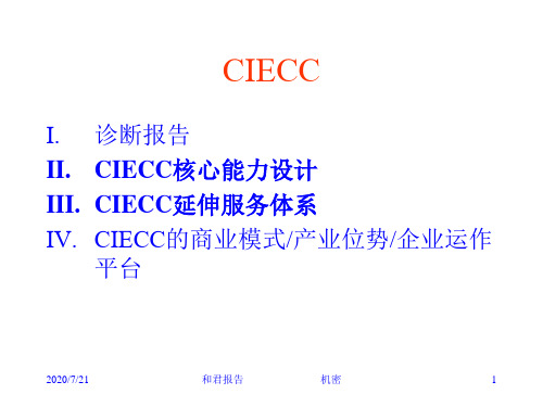 CIECC战略定位