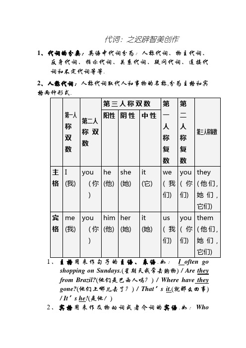 英语代词用法详解