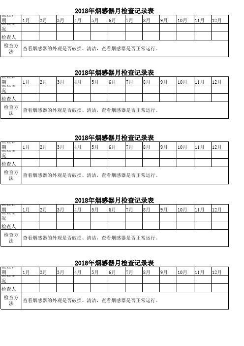 消防器材检查记录表