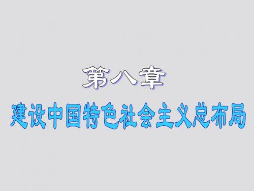 2013版第八章建设中国特色社会主义总布局1-3节