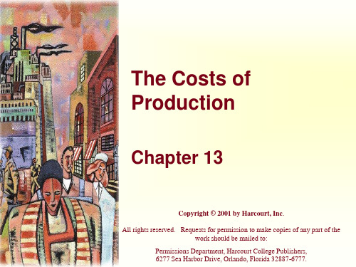 Chap13The Costs of Production(曼昆经济学原理,微观-英文版)