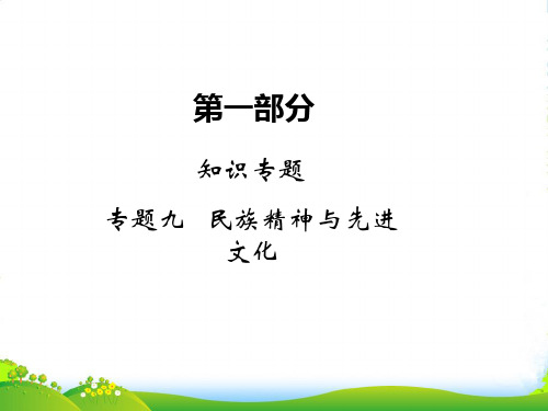 高考政治二轮复习 第一部分 知识专题9 民族精神与先进文化课件