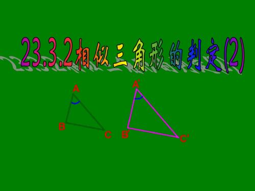 华师大版九年级数学上册《第23章 23.3.2相似三角形的判定》课件2