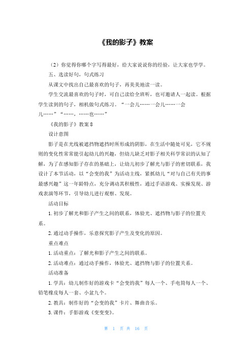 《我的影子》教案