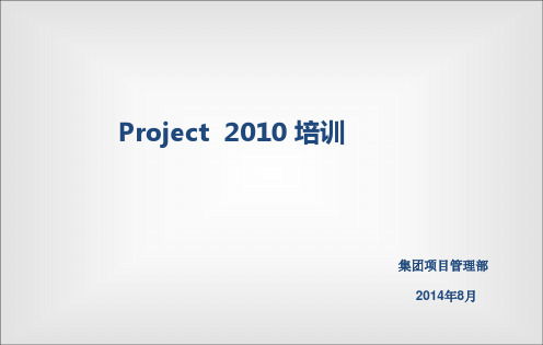 Project 2010 培训课件