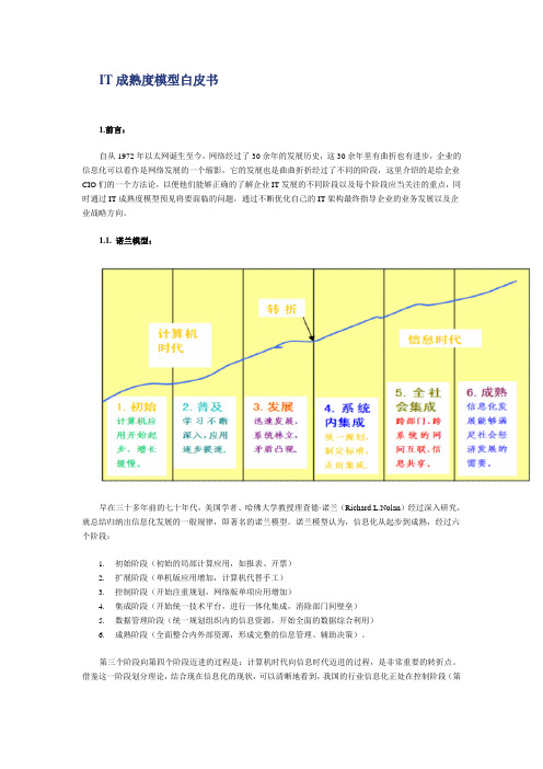 IT成熟度模型白皮书