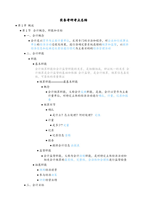 实务考研考点总结