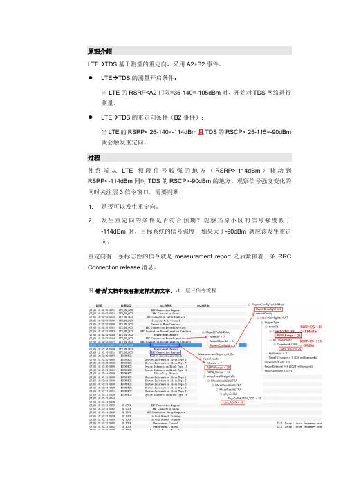 基于测量重定向信令介绍