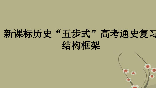 (新课标)高考历史 “五步式”复习框架课件