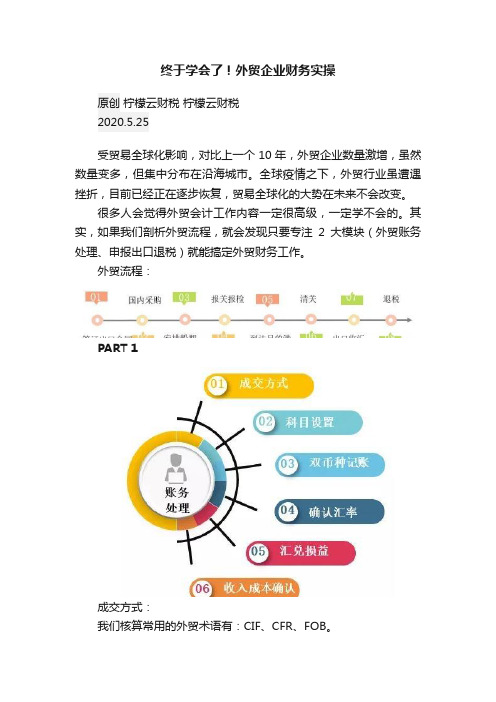 终于学会了！外贸企业财务实操