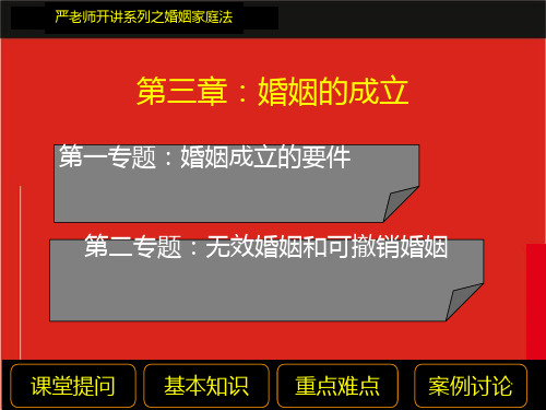 严利东婚姻法―婚姻成立讨论教学PPT课件