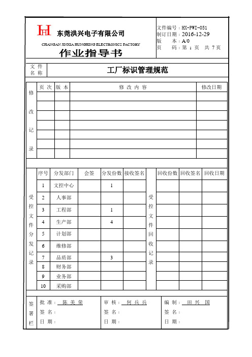 PWI-051工厂标识规范