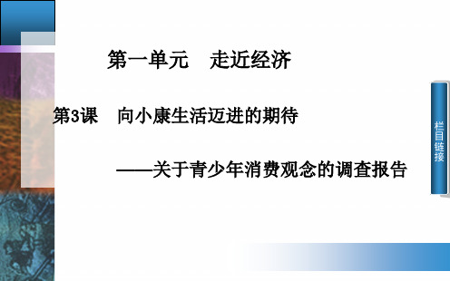 【金版学案】2014-2015学年高中语文配套课件(粤教版必修5)第一单元 第3课  向小康生活迈进的期待