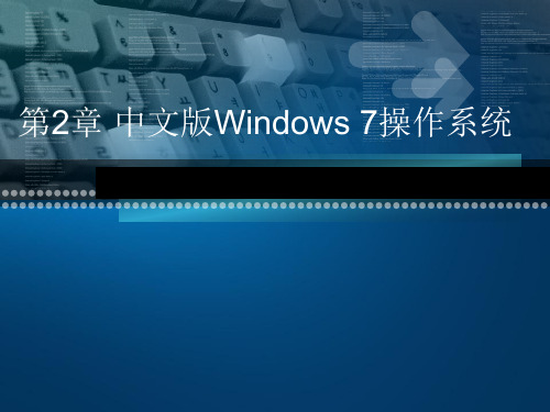 计算思维与大学计算机基础第2章中文版Windows 7操作系统