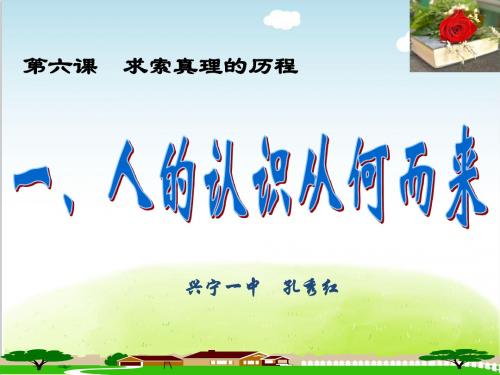 人教版高中政治必修四6.1人的认识从何而来(共49张PPT)