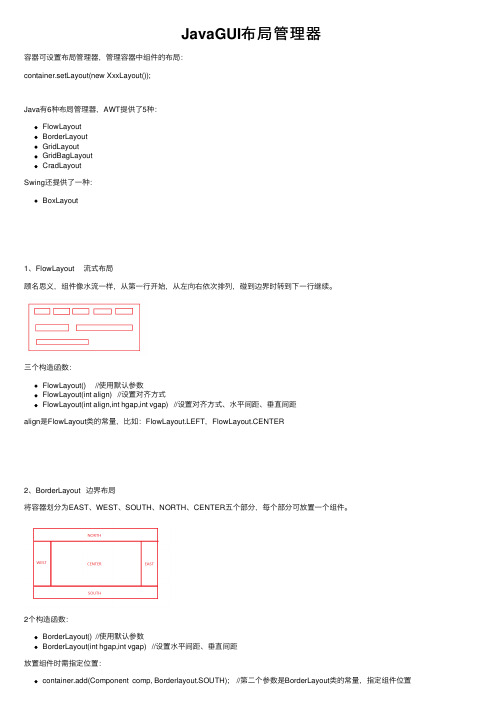 JavaGUI布局管理器